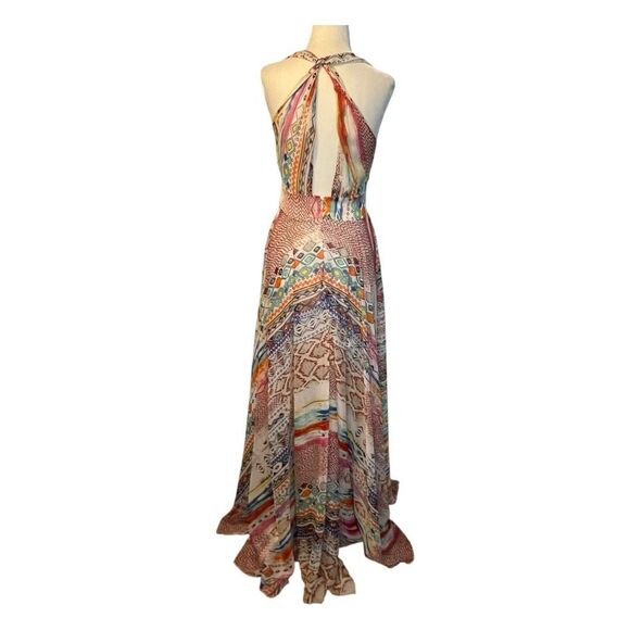 Spy Zone Exchange Mixed Print Flowy Chiffon Maxi Dress S - Picture 4 of 8